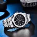 Чоловічий годинник Benyar BY-5156 Silver-Black зі сталевим браслетом та мінеральним склом