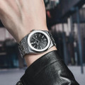 Чоловічий годинник Benyar BY-5156 Silver-Black зі сталевим браслетом та мінеральним склом