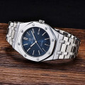 Чоловічий годинник Benyar BY-5156 Silver-Blue з синім циферблатом та сталевим браслетом