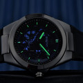 Чоловічий годинник Benyar BY-5206 Silver-Blue з хронографом та шкіряним ремінцем