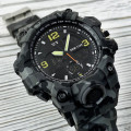 Чоловічий спортивний годинник Skmei 1155B Military Gray з комбінованим циферблатом та водозахистом 5 ATM