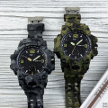 Чоловічий спортивний годинник Skmei 1155B Military Gray з комбінованим циферблатом та водозахистом 5 ATM