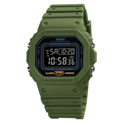 Чоловічий годинник Skmei 1628 Military-Black тактичний з водонепроникністю 5 ATM