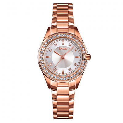 Жіночий годинник Skmei 1534RG Rose Gold у кольорі рожеве золото з мінеральним склом
