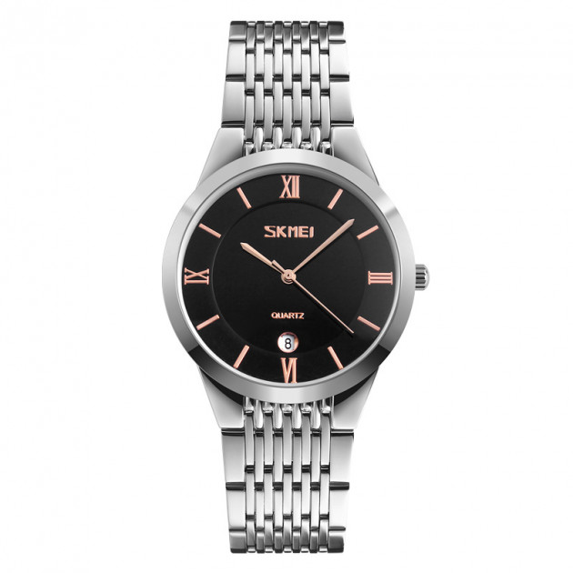 Жіночий годинник Skmei 9139BKGD-B Black-Gold B з мінеральним склом та сталевим браслетом
