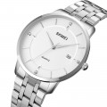 Чоловічий годинник Skmei 1801SSI Silver Case Mesh Band з мінеральним склом та сріблястим браслетом