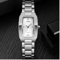 Жіночий годинник Skmei 1400SI Silver у сріблястому кольорі з мінеральним склом та металевим браслетом