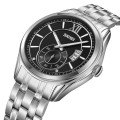 Чоловічий годинник Skmei 9319SIBK Silver-Black з металевим браслетом та мінеральним склом