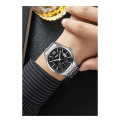 Чоловічий годинник Skmei 9319SIBK Silver-Black з металевим браслетом та мінеральним склом