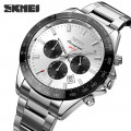 Чоловічий годинник Skmei 9259SISI Silver-Silver з хронографом та календарем, сталевий браслет