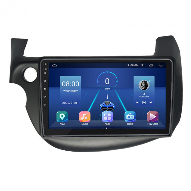Штатная магнитола Lesko для Honda Jazz II 2008-2010 экран 10" 4/64Gb 4G Wi-Fi GPS Top