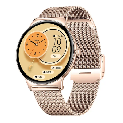 Розумний годинник Modfit Business Pro Gold Mesh з AMOLED дисплеєм та функцією дзвінків (1077-0333)
