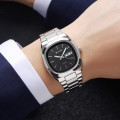 Чоловічий годинник Skmei 2420SIBK Silver-Black з металевим браслетом та мінеральним склом