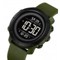 Чоловічий спортивний годинник Skmei 2497PAGBK Army Green-Black з електронним циферблатом та підсвічуванням