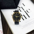 Чоловічий наручний годинник Curren 8365 Black-Gold з мінеральним склом та шкіряним ремінцем
