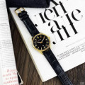 Чоловічий наручний годинник Curren 8365 Black-Gold з мінеральним склом та шкіряним ремінцем