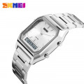 Жіночий годинник Skmei 1220SI Silver зі сріблястим браслетом та комбінованим циферблатом