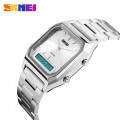 Жіночий годинник Skmei 1220SI Silver зі сріблястим браслетом та комбінованим циферблатом