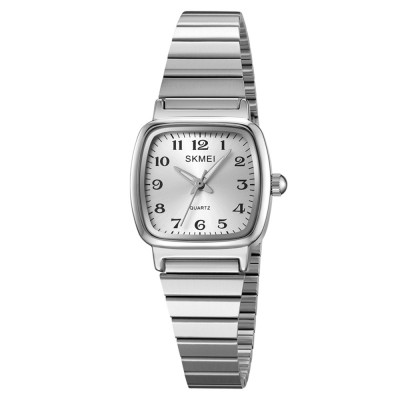 Жіночий годинник Skmei 2292SI-AC Silver Numbers сріблястий з мінеральним склом та металевим браслетом