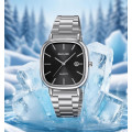 Чоловічий класичний годинник Skmei 2551SIBK Silver-Black з металевим браслетом та датою