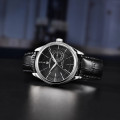 Чоловічий годинник Pagani Design PD-1689 Silver-Black з сапфіровим склом та механізмом SEIKO