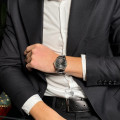 Чоловічий годинник Pagani Design PD-1689 Silver-Black з сапфіровим склом та механізмом SEIKO