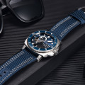 Чоловічий механічний годинник Pagani Design PD-1736 Silver-Blue з сапфіровим склом та водозахистом 20 ATM
