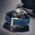 Чоловічий механічний годинник Pagani Design PD-1736 Silver-Blue з сапфіровим склом та водозахистом 20 ATM