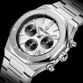 Чоловічий годинник Pagani Design PD-1707 Silver-Black з сапфіровим склом та хронографом SEIKO VK63