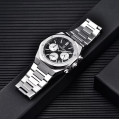 Чоловічий годинник Pagani Design PD-1707 Silver-Black з сапфіровим склом та хронографом SEIKO VK63