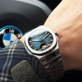 Чоловічий годинник Pagani Design PD-YS025 Silver-Blue з сапфіровим склом та автопідзаводом
