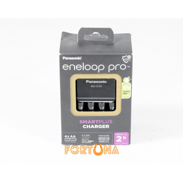 Зарядний пристрій Panasonic Smart-Quick Charger + Акумулятор Eneloop Pro NI-MH AA 2500 мАг, 4 шт.