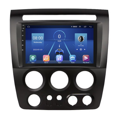 Штатная магнитола Lesko для Hummer H3  2005-2010 экран 9" 2/32Gb 4G Wi-Fi GPS Top