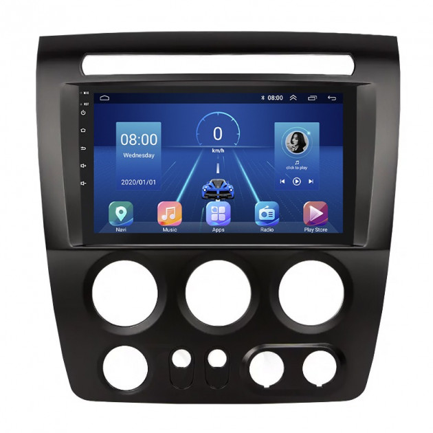 Штатная магнитола Lesko для Hummer H3  2005-2010 экран 9" 4/64Gb 4G Wi-Fi GPS Top