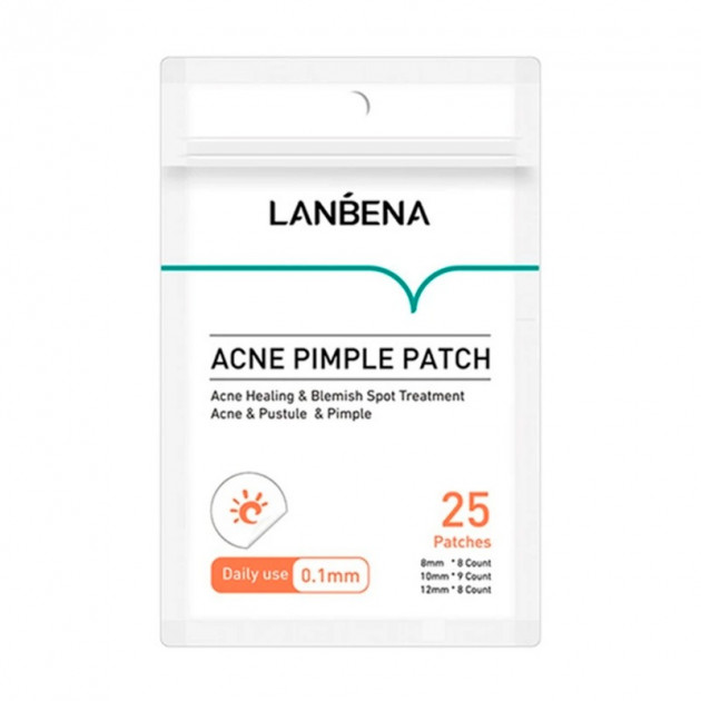 Гидроколоидные патчи от прыщей и угрей против акне дневные Lanbena Acne Pimple Patch 25 шт