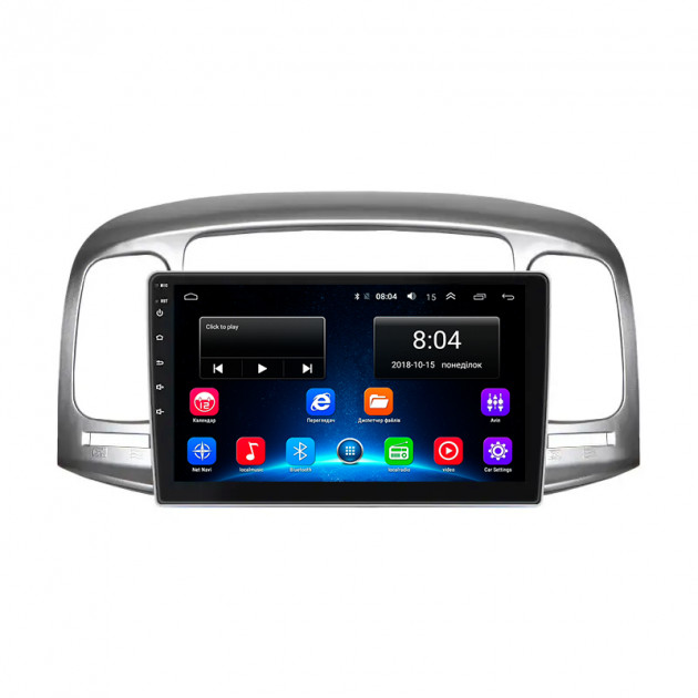 Штатная магнитола Lesko для Hyundai Accent III 2006-2011 экран 9" 2/32Gb Wi-Fi GPS Base