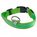 Светодиодный LED ошейник USB светящийся для собак и котов Green L