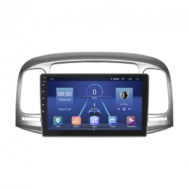 Штатная магнитола Lesko для Hyundai Accent III 2006-2011 экран 9" 2/32Gb 4G Wi-Fi GPS Top