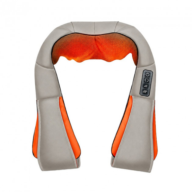 Роликовый массажер для шеи и плеч Massager of Neck Kneading Beige + Orange