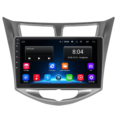 Штатная магнитола Lesko для Hyundai Accent IV 2010-2017 экран 10" 2/32Gb Wi-Fi GPS Base
