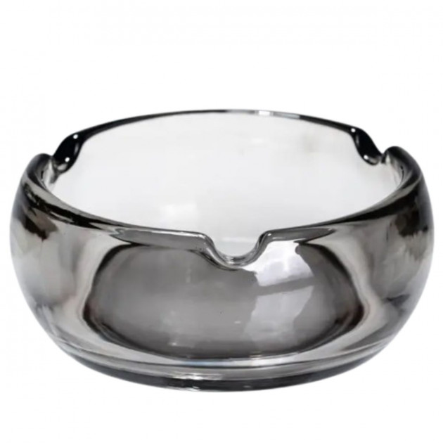 Попільничка скляна Round Cigar 12 см, сірий Yiwu HP-34-77