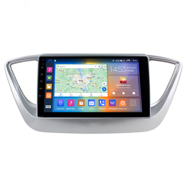 Штатная магнитола Lesko для Hyundai Accent V 2017-н.в. экран 9" 4/64Gb CarPlay 4G Wi-Fi GPS Prime