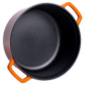Кокотниця чавунна емальована 4,5 л, помаранчевий Yiwu HP-FLG-4 ORANGE