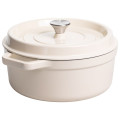 Кокотниця чавунна емальована 5,5 л, бежевий Yiwu HP-FLG-5 WHITE