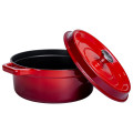 Кокотниця чавунна емальована 5,5 л, червоний Yiwu HP-FLG-5 RED