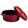 Кокотниця чавунна емальована 6 л, червоний Yiwu HP-FLG-6 RED