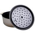 Кокотниця чавунна емальована 7,5 л, бежевий Yiwu HP-FLG-7 WHITE