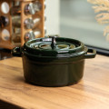 Кокотниця чавунна емальована 6 л, малахіт Yiwu HP-FLG-12 green