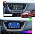 Штатная магнитола Lesko для Hyundai Accent V 2017-н.в. экран 9" 4/64Gb 4G Wi-Fi GPS Top