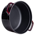 Кокотниця чавунна емальована 4,5 л, бургунді Yiwu HP-FLG-11 burgundy